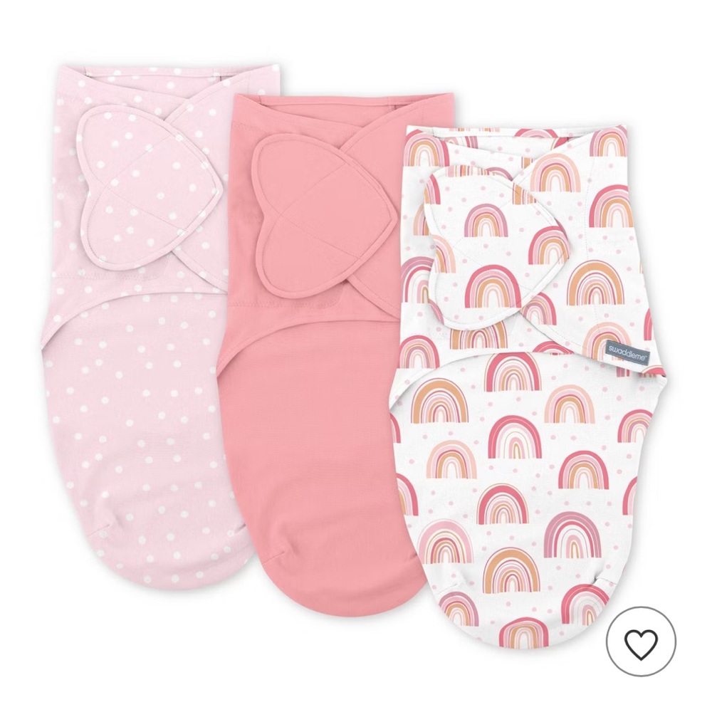 SwaddleMe by Ingenuity Baby Monogram Collection 3pk Swaddle Wrap - Rainbow 0-3m